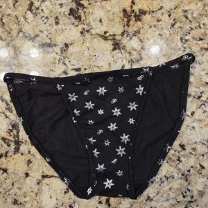 Victoria's Secret Black Snowflake Print Kids Bottoms